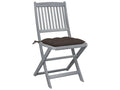 Chaises pliables d'extérieur lot de 2 et coussins Bois d'Artigeo HXRW42129