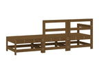 Salon de jardin 3 pcs marron miel bois de pin massif LXEB04488
