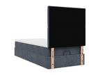 Cadre de lit ottoman avec matelas gris foncé 100x200 cm velours CUDM72777