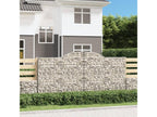 Paniers à gabions arqués 9 pcs 300x50x140-160 fer galvanisé NOWM65406