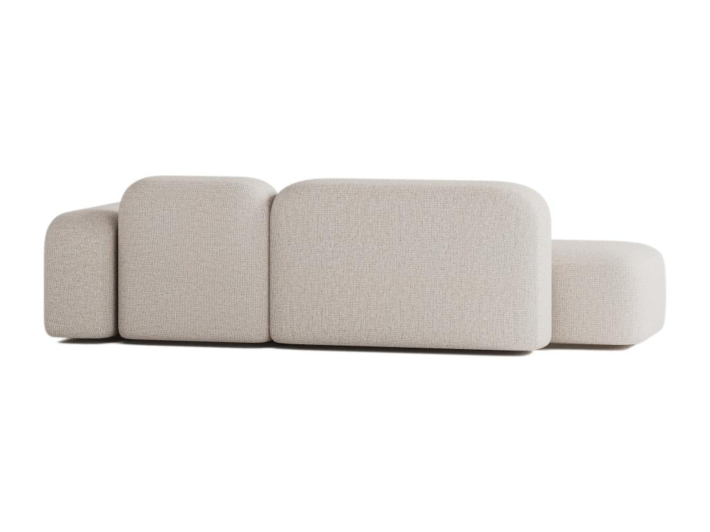 Canapé d'angle modulable Max 3 places tissu beige JSFE39365