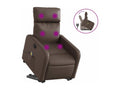 Fauteuil inclinable massant Marron Similicuir VXOJ53996