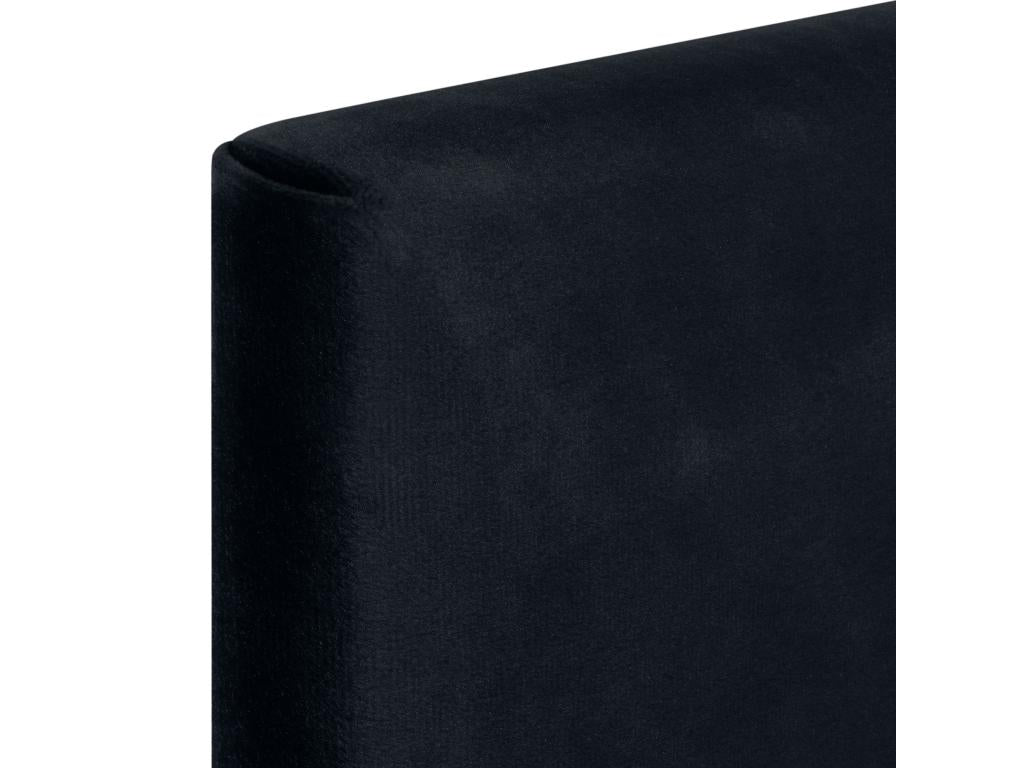 Chezlova Tête de Lit Velours Lisse 160x105 avec Pieds de Lit 150/160 - Noir NSOV33890