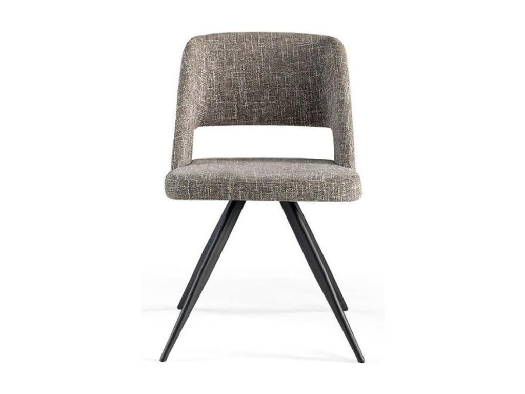 Chaise tissu et pieds acier noir Chezlova - lot de 2-Couleur Chezlova 40 ETIE96679