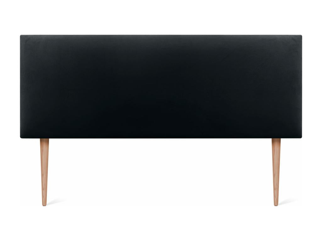 Chezlova Tête de Lit Velours Lisse 160x105 avec Pieds de Lit 150/160 - Noir NSOV33890