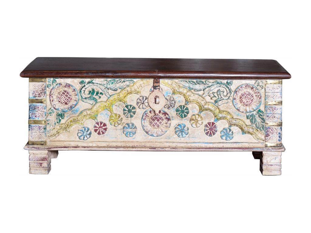 Coffre en manguier multiCouleure MULTICouleur.Giner y Colomer.45x40x116 HEQE53602