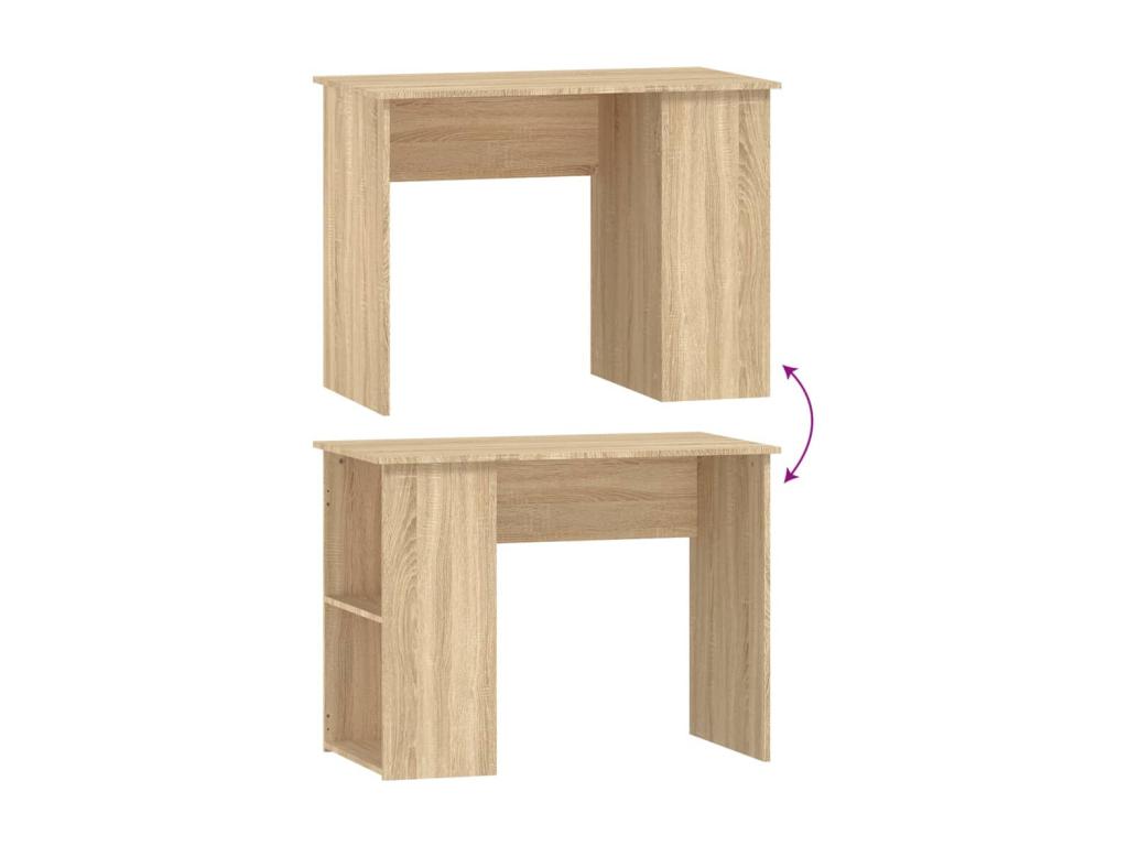 Bureau chêne Artigeo 100x55x75 cm bois d'ingénierie FVIW73925