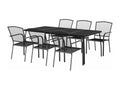 Ensemble de salle à manger de jardin 7 pièces acier anthracite GHCS65535