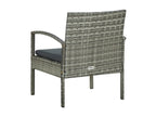 Chaise de jardin avec coussin Résine tressée Gris JJRM24705