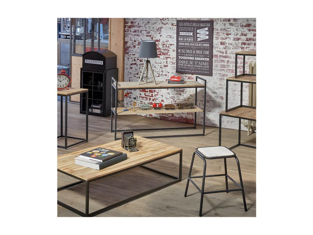 Table de bar Design Chezlova 70x115cm Noir ZMWH02615