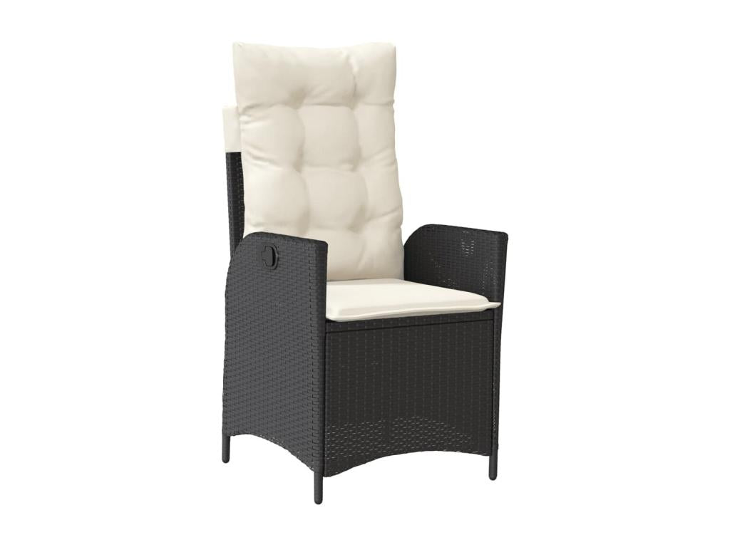 Ensemble à manger de jardin 9 pièces coussins noir résine tressée SDNU88451