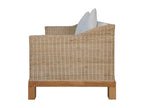 Canapé à 2 places avec coussins Rotin naturel CQYL40389
