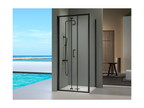 Porte de douche pliante Artigeo noir mat 90 cm Sans paroi latérale BLRM81372