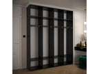 Armoire à portes battantes Chezlova Ryfel 9 236.7/200/47 4 portes Noir JIHU89031