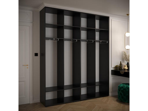 Armoire à portes battantes Chezlova Ryfel 9 236.7/200/47 4 portes Noir JIHU89031