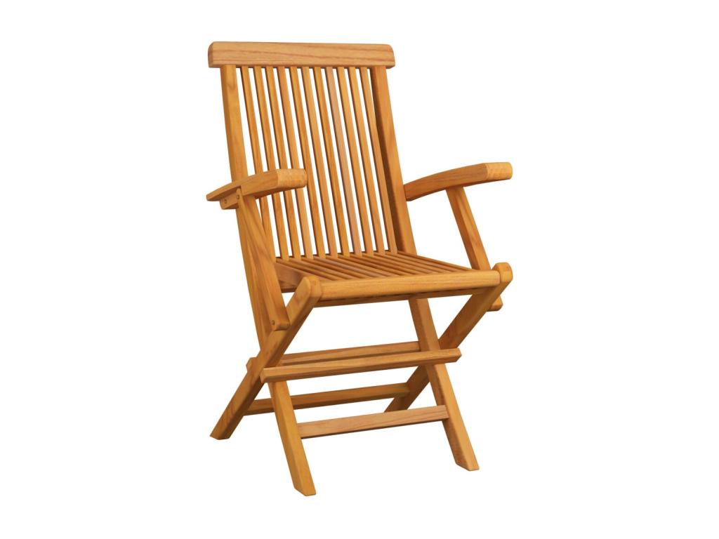 Chaises de jardin 3 pièces Bois de teck massif MLNX64671