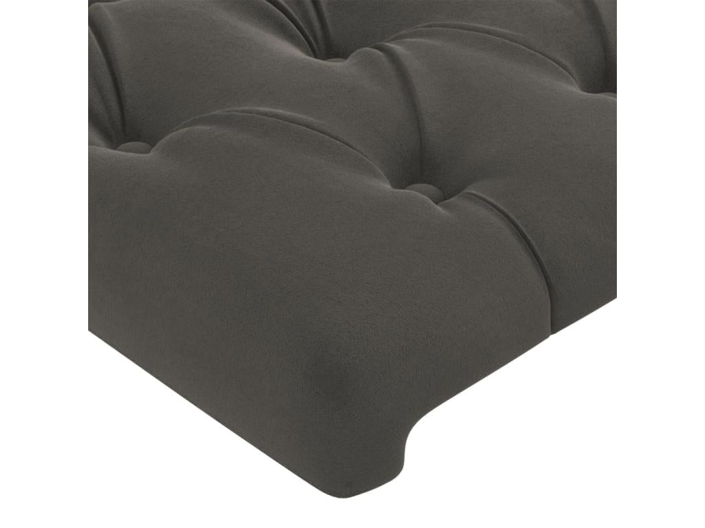 Tête de lit avec oreilles Gris foncé 147x23x78/88 cm Velours RCVW47020