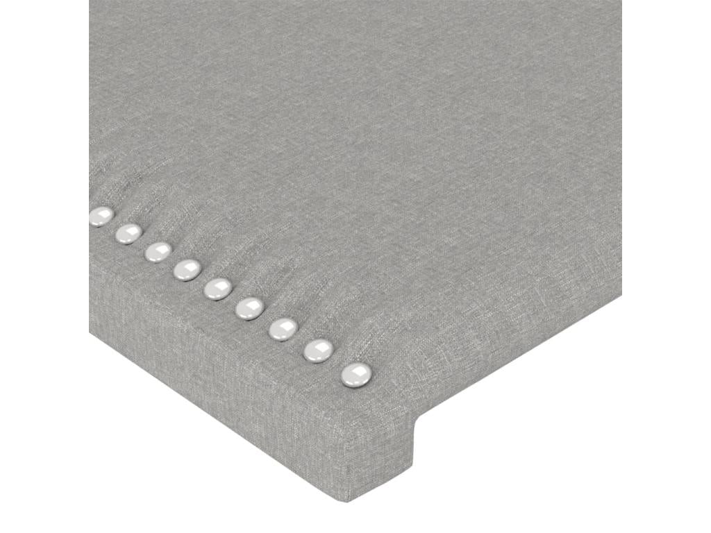 Tête de lit à LED Gris clair 93x16x118/128 cm Tissu YBQA39631