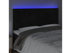Tête de lit à LED Noir 180x5x118/128 cm Velours UQOT34290