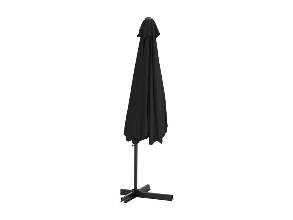 Parasol d'extérieur avec mât en acier 300 cm Noir UTJE05280