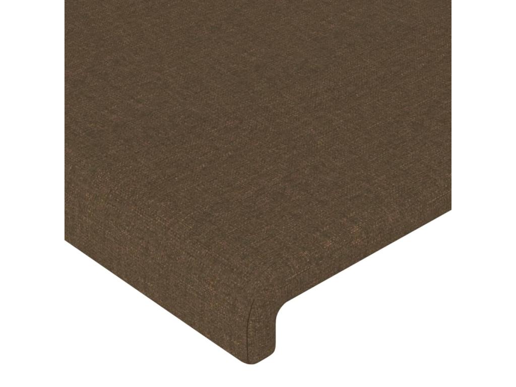 Tête de lit 4 pièces Marron foncé 100x5x78/88 cm Tissu QRBJ51927