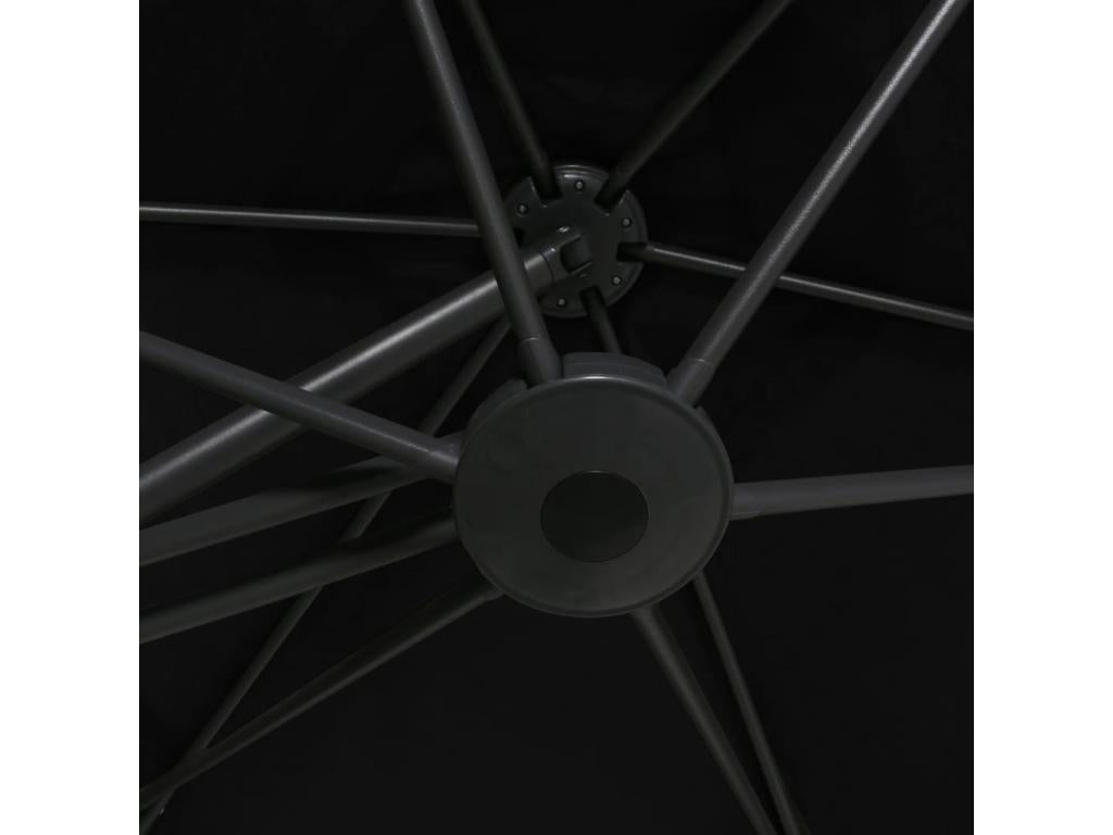 Parasol d'extérieur avec mât en acier 300 cm Noir UTJE05280