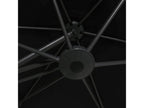 Parasol d'extérieur avec mât en acier 300 cm Noir UTJE05280