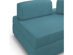 Liberty Canapé avec pouf extractible et dossier amovible en tissu imperméable T02 200 cm bleu ciel GRKI36809