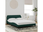 Cadre de lit sans matelas vert foncé 140x200 cm velours LZBP02810