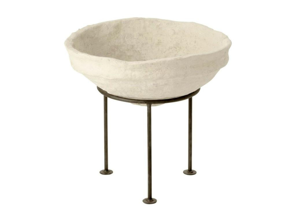 Coupelle Déco sur Pied Chezlova 45cm Blanc UKUN55466