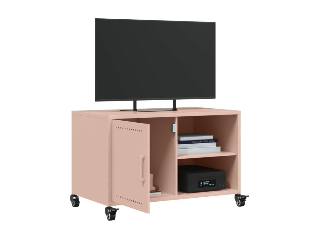Meuble TV rosace 68x39x43,5 cm acier laminé à froid FZQG74438