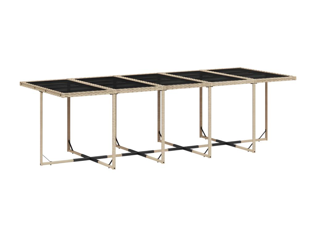 Ensemble à manger de jardin et coussins 15 pcs beige VEQK21372