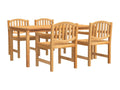 Ensemble à dîner de jardin 5 pièces Bois de teck massif FAEZ84642