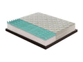 Matelas en mousse à mémoire de forme - 9 zones différentes - Haut 25 cm - Housse amovible en aloès 105x190 cm EZUD96783