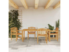 Ensemble à dîner de jardin 5 pièces Bois de teck massif FAEZ84642