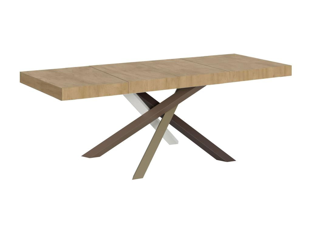 Table extensible 90x160/264 cm Volantis Premium Chêne Nature cadre 4/C OWQN27082