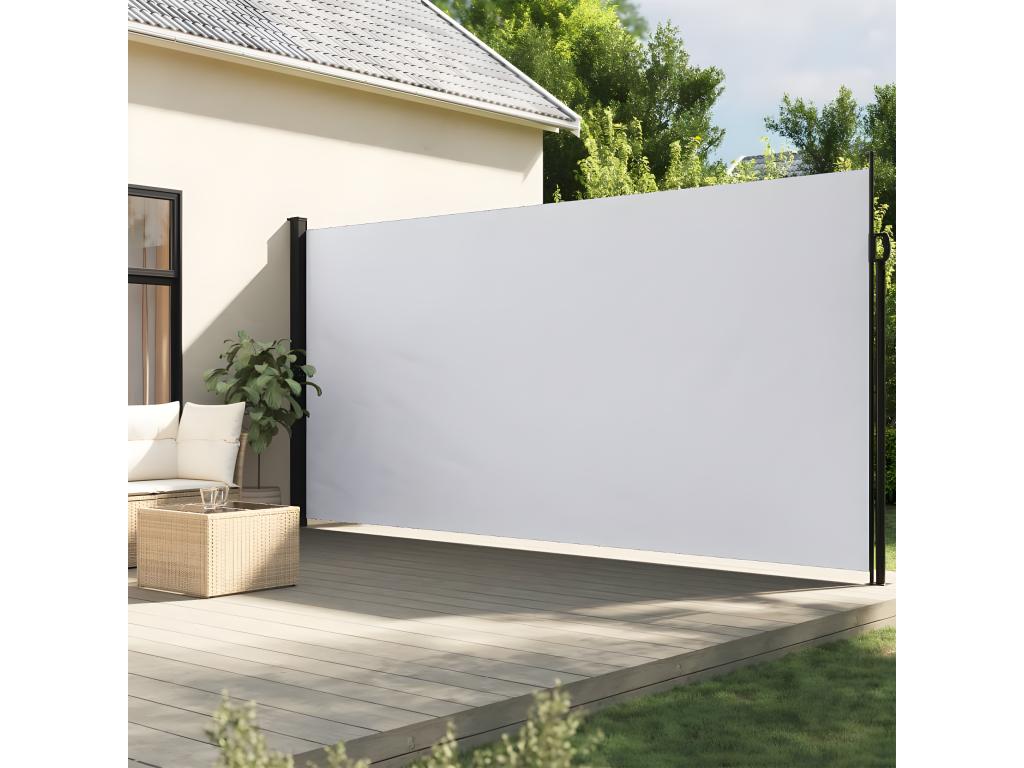 Auvent latéral rétractable blanc 220x300 cm NJFW05417