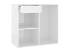 Armoire cosmétique Blanc brillant 80x40x75 cm Bois d'ingénierie GFEP77168