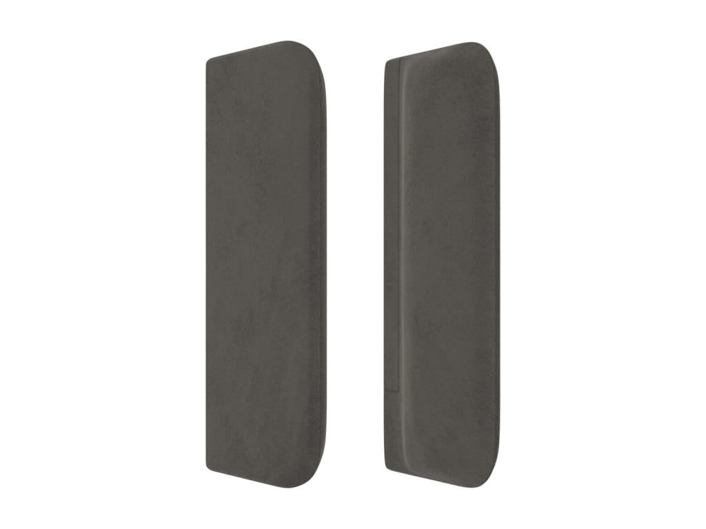 Tête de lit avec oreilles Gris foncé 183x16x78/88 cm Velours BIXC63205