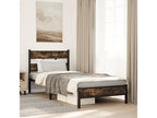 Cadre de lit sans matelas avec tête de lit chêne fumé 90x190 cm FLAT03327