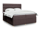Sommier à Chezlova de lit avec matelas Marron foncé 200x200 cm ZZGH27703