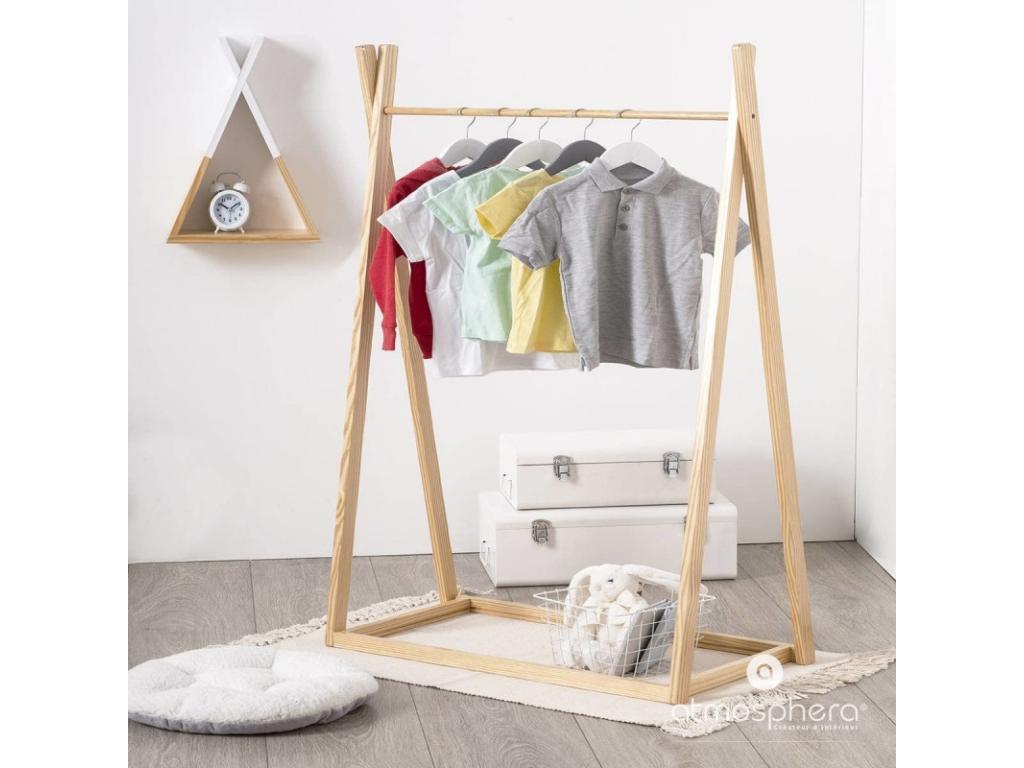 Penderie pour Enfant en Pin Rêve 126cm Naturel UNBL10808