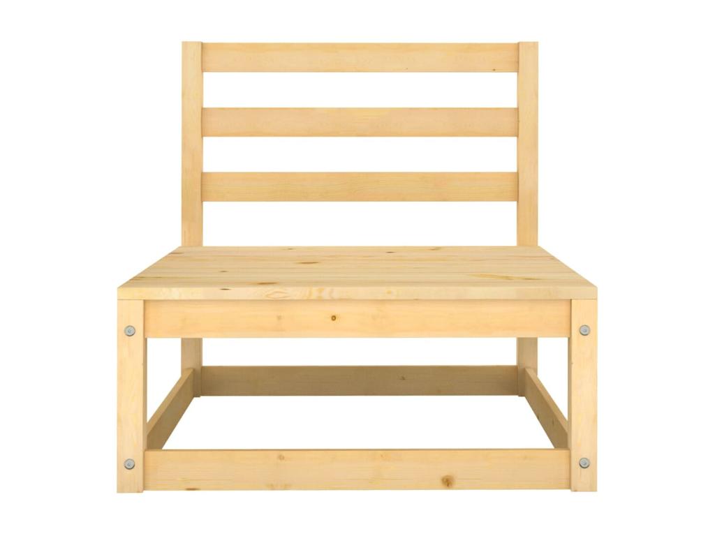 Salon de jardin 8 pcs avec coussins Bois de pin massif XHUL97686