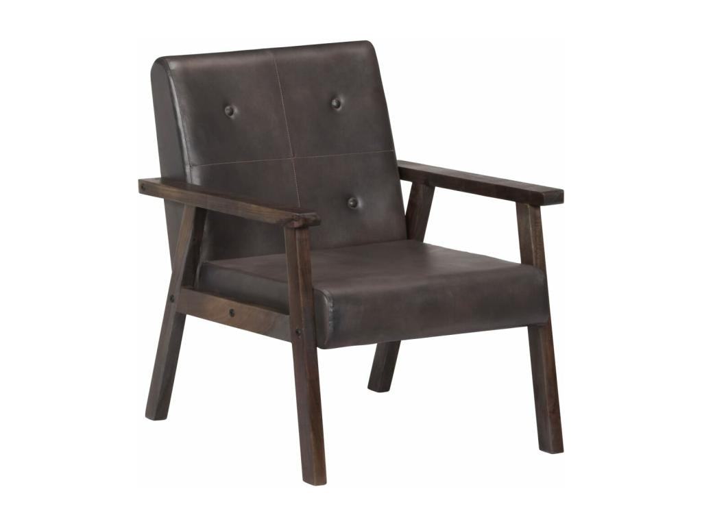 Fauteuil Gris Cuir véritable HRSM84868