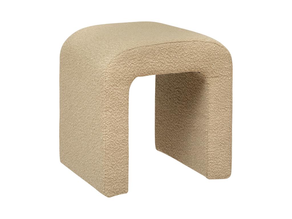 Pouf en tissu à bouclesttes Beige 41 x H 43 cm NTMN94688