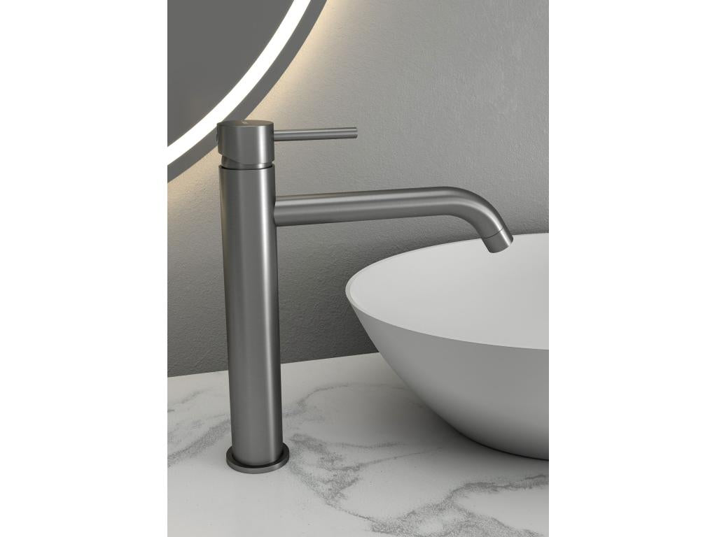 Mitigeur vasque avec bec long Gun métal - Chezlova SEHO77622