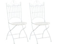 Lot de 2 Chaises de jardin - Métal / Métal - Blanc - Chezlova ERQU02983