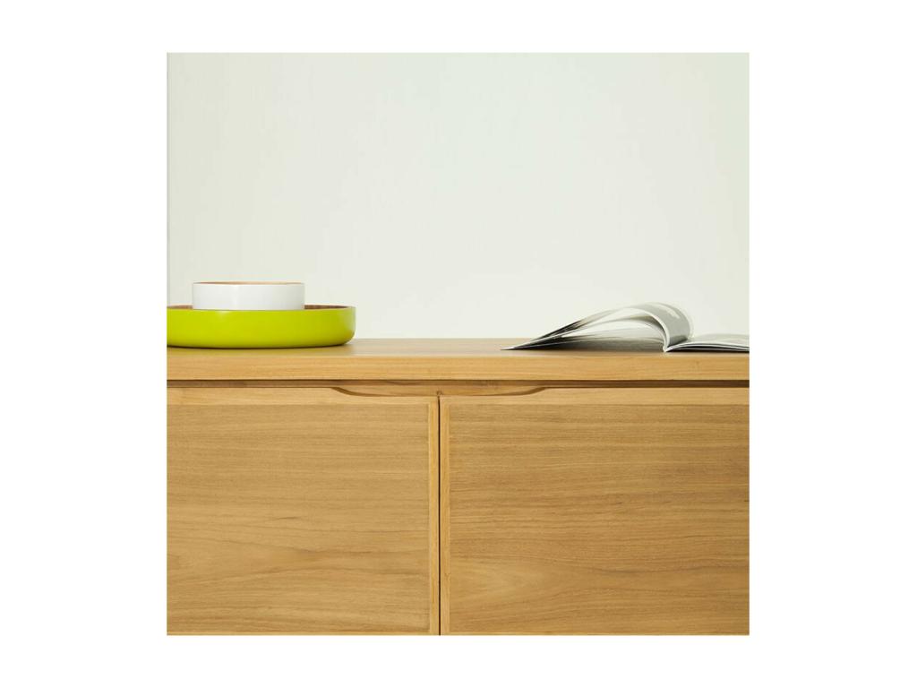 Meuble TV 2 Portes Cinquante 136cm Naturel AYAB92746