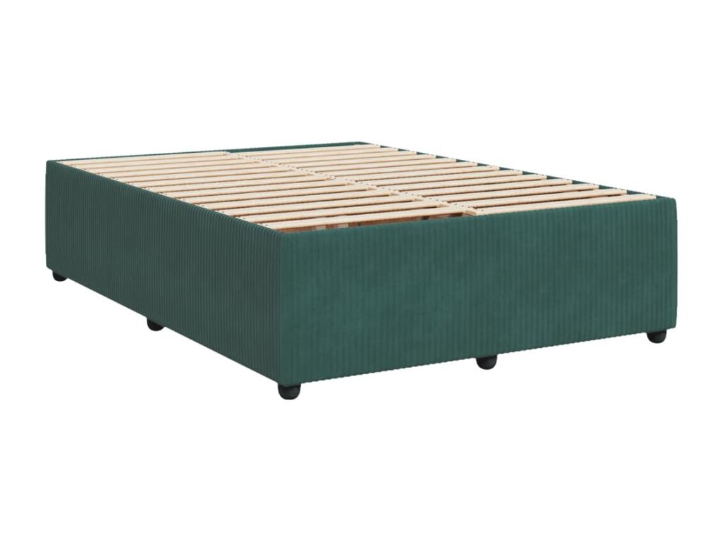 Sommier à Artigeo de lit et matelas Vert foncé 160x200cm Velours PZFW48449