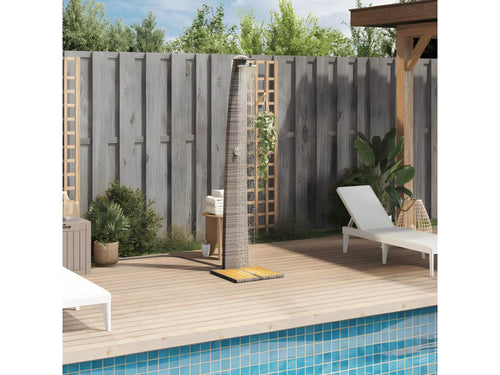 Artigeo Premium - Douche d'extérieur gris 55x60x224 cm résine tressée bois Artigeo TCLK95998